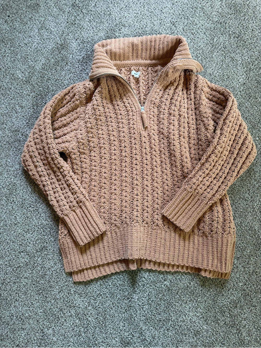 Aerie cable car  quarter zip sweater